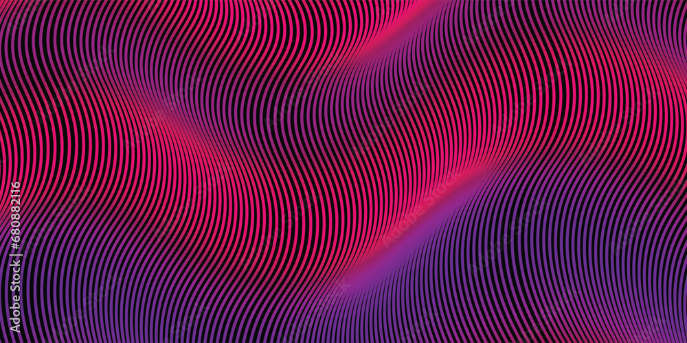 Dark abstract background with glowing wave. Shiny moving lines design element. Modern purple blue gradient flowing wave lines. Futuristic technology concept. Vectormodern lines waves purple pink Dark abstract background with glowing wave. Shiny moving lines design element. Modern purple blue gradient flowing wave lines. Futuristic technology concept. Vectormodern lines waves purple pink
