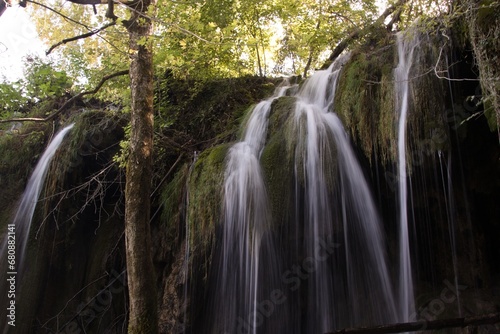 The beautiful waterfalls of national park Plitvice Lakes  Croatia