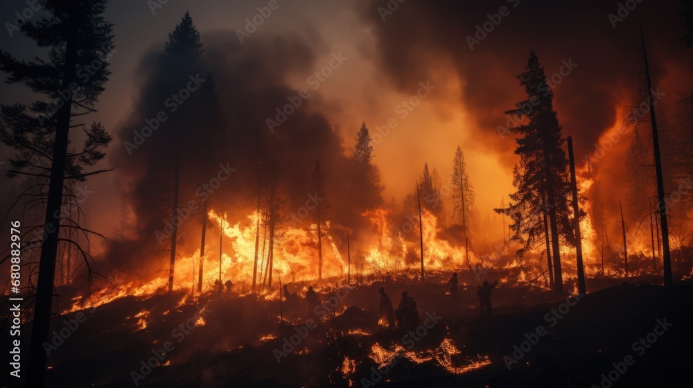 Extensive wildfires raging through national parks and forests