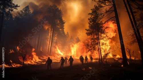 Extensive wildfires raging through national parks and forests