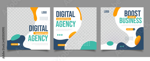 Digital business marketing banner for social media post template  photo