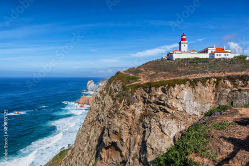 Cabo da Roca Lighthouse In Portugal