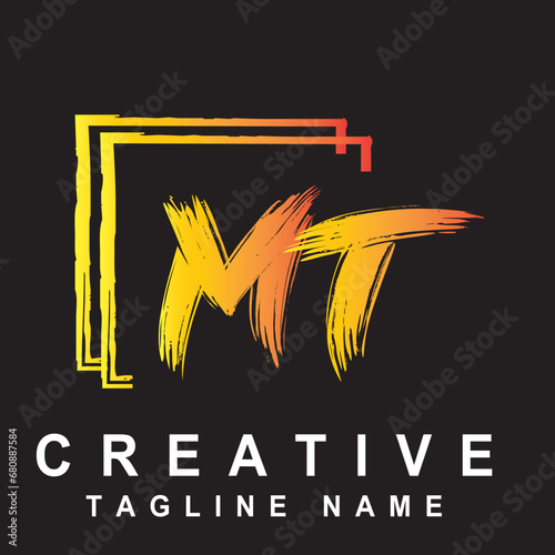 MT Brush Box Letter Logo Concept photo