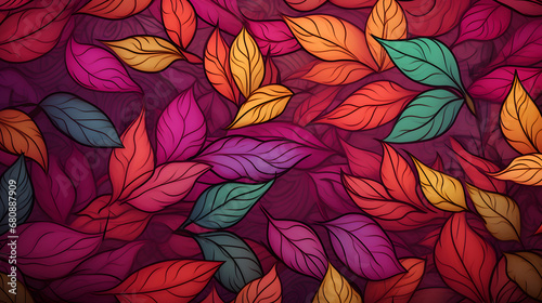 abstract color background with leaves