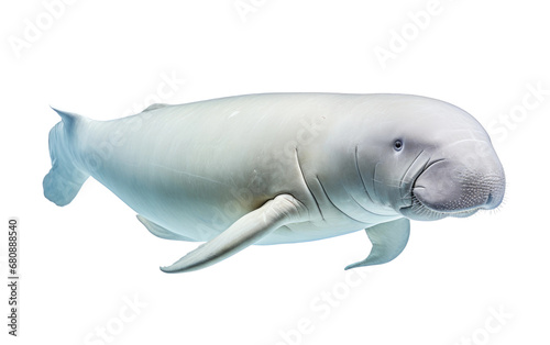 Dugong Delight Beneath the Waves Isolated on Transparent Background PNG