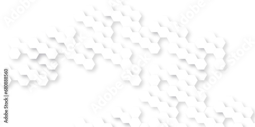 Abstract background with hexagon, modern abstract vector polygonal pattern. Futuristic abstract honeycomb white background. Luxury white hexagon technology pattern.