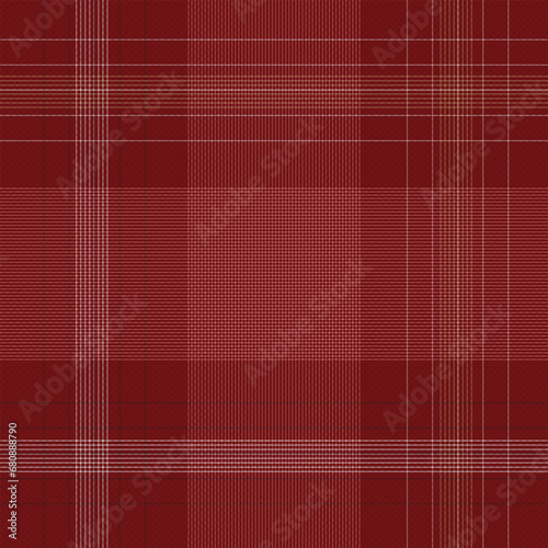Retro Plaid Seamless Pattern in Maroon and Black with Herringbone Classic Timeless Grid