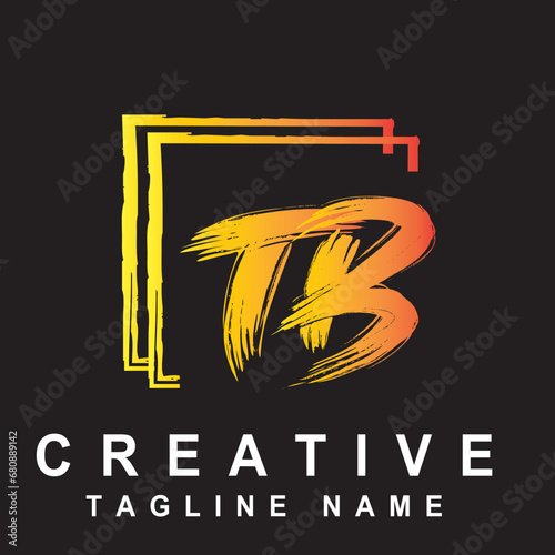 Brush Box Letter Logo Concept photo