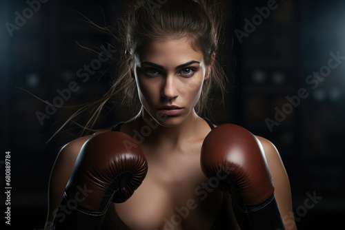 Boxing Practice For Beautiful Woman © Anastasiia