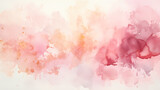 Pink white watercolor abstract background. Watercolor pink white background. Watercolor cloud texture.