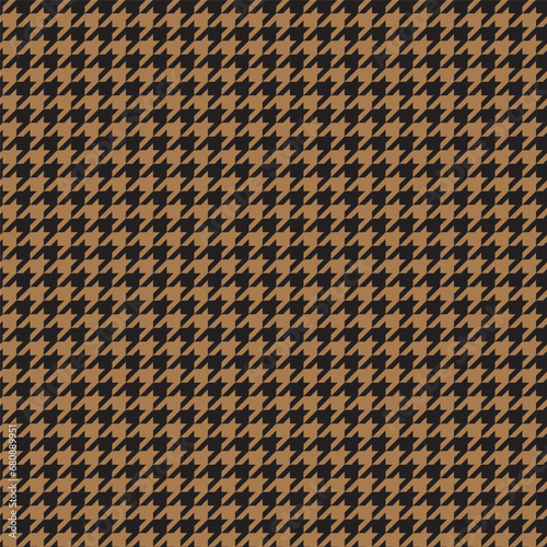 Plaid Checks Houndstooth Seamless Pattern in Black and Brown