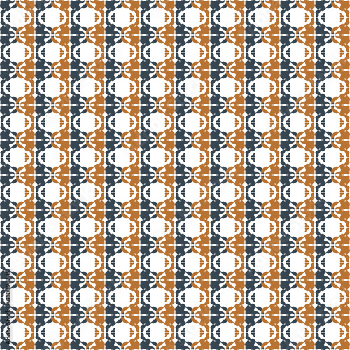 Abstract Plaid Seamless Pattern, textile and fabric, Black , White,Brown