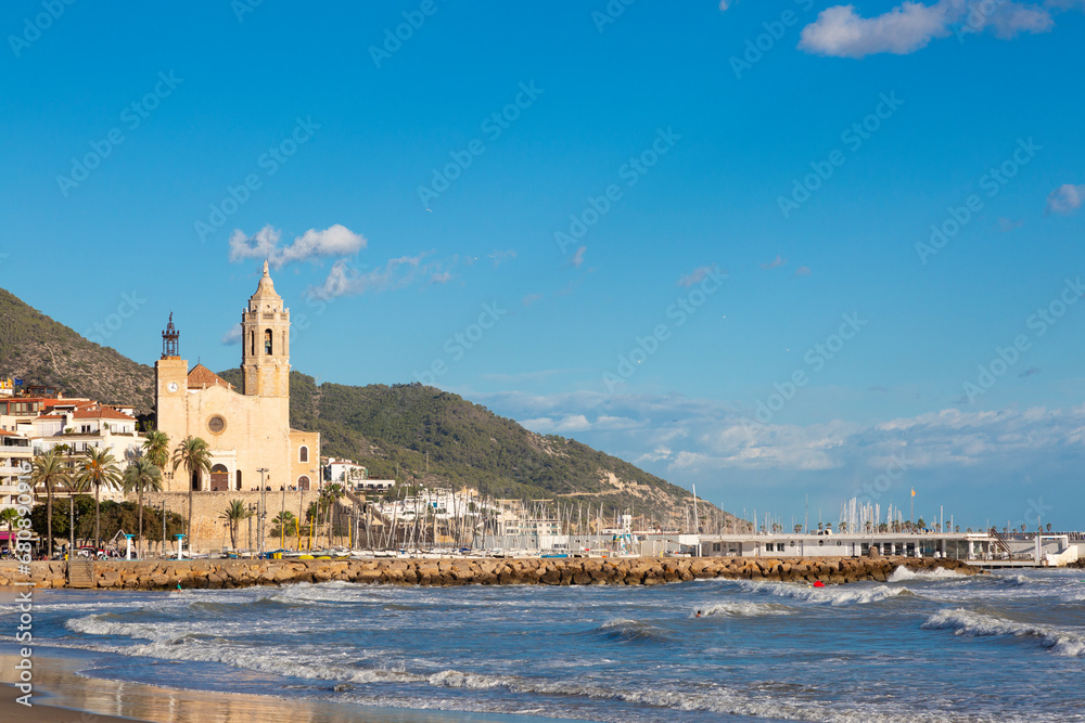 custom made wallpaper toronto digitalSitges - Church of St. Bartholomew and Santa Tecla