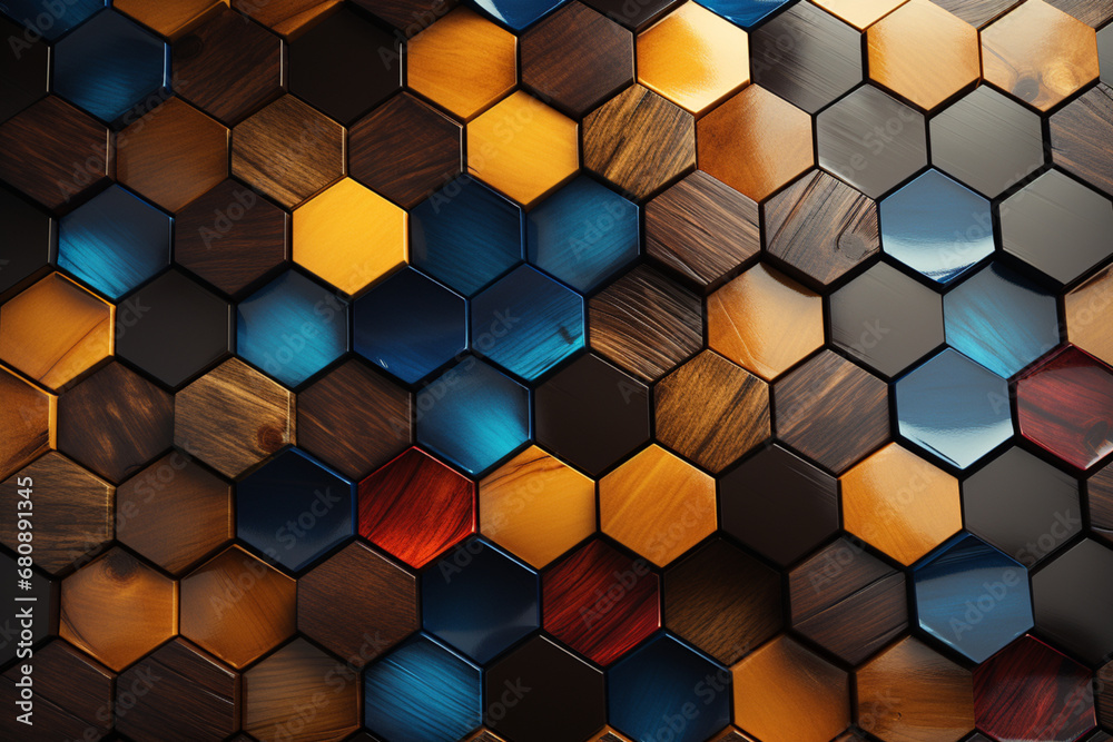 Timeless Elegance: High-Quality Sepia 8K Background with Wooden-Look Hexagons- Generative AI Timeless Elegance: High-Quality Sepia 8K Background with Wooden-Look Hexagons- Generative AI