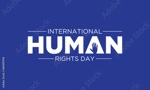 Human rights day is observed every year on december 10. Vector illustration on the theme of international human rights day. Template for banner, greeting card, poster with background.