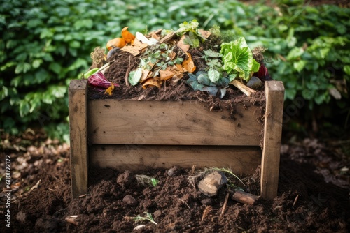 Compost Bin With Mixture Of Green And Brown Materials. Сoncept Rainforest Conservation Initiatives, Sustainable Fashion Trends, Diy Home Decor Ideas, Planting And Caring For Indoor Houseplants