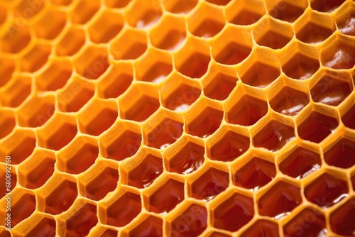 backlit raw honeycomb, close-up shot