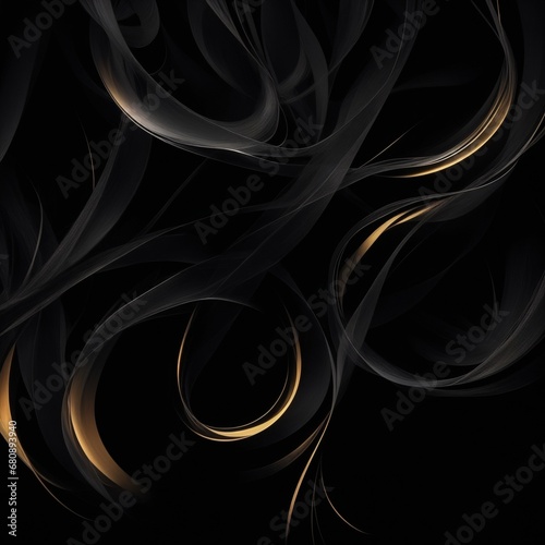 Black aesthetic abstract with color lines