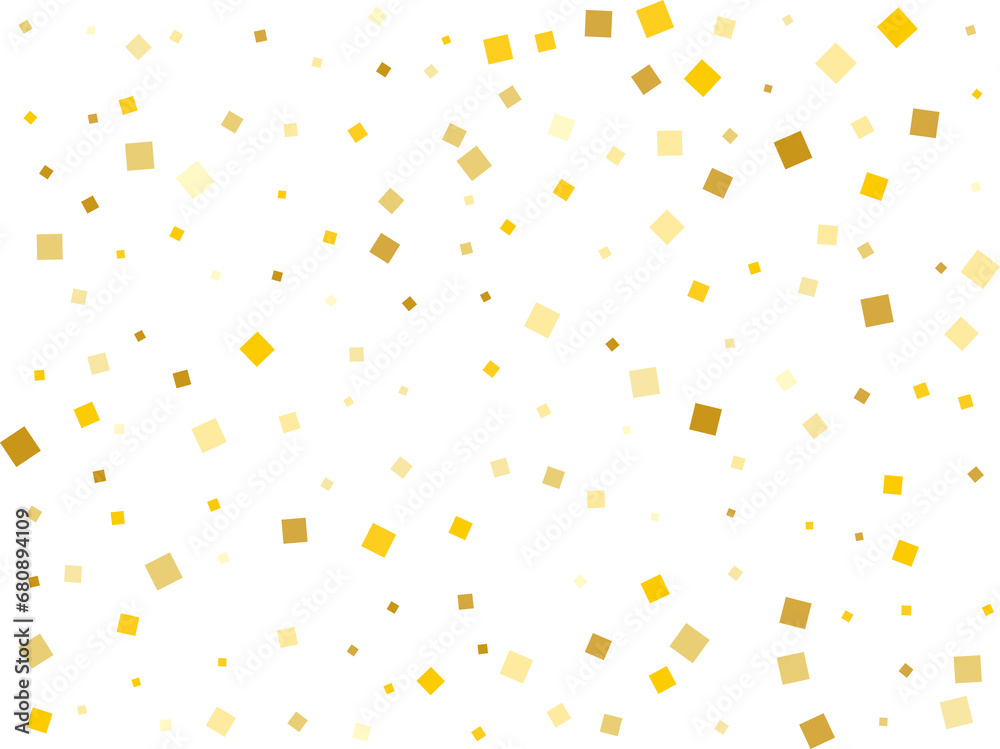 Stylish Gold Square Confetti Tinsels