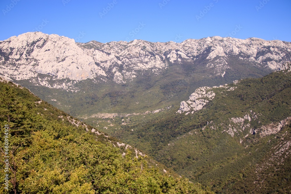 Naklejka premium The mountains and nature of National park Paklenica, Croatia