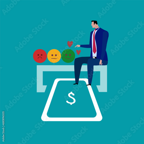 Investment asset allocation and balancing concept Businessman investors make pie charts to balance their portfolios to suit risk and return.