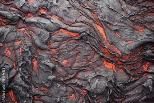 surface of fiery molten lava flowing © Natalia