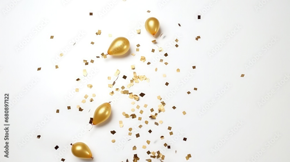 beautiful golden balloons and star confetti for special party beautiful golden balloons and star confetti for special party