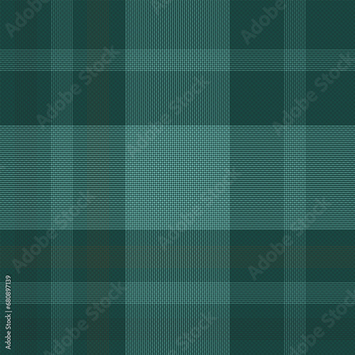 Buffalo check plaid pattern in dark green, Seamless textured tartan set for spring summer autumn winter