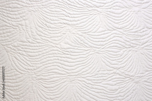 detailed shot of a quilted canvas in white