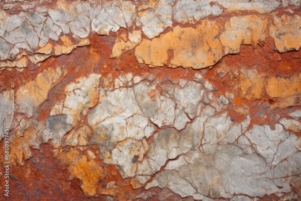 Fototapeta premium cracks in the surface of a rusty metal door