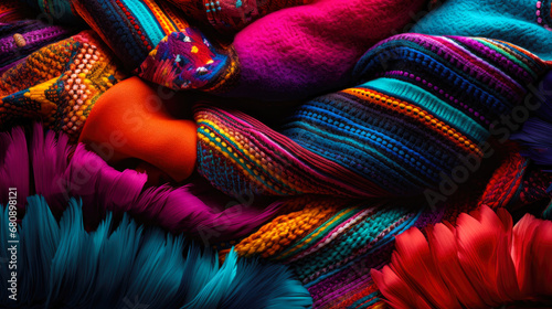 Expressive designs in traditional latino textiles photo