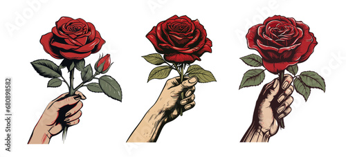 Red Rose in Hand Collection