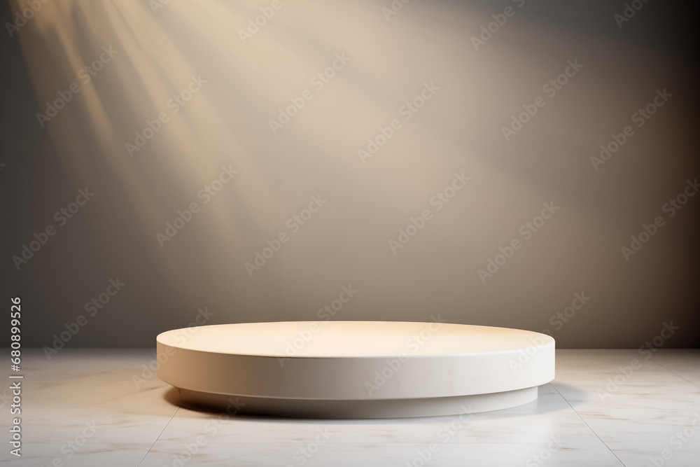 Minimal product display podium for product presentation.