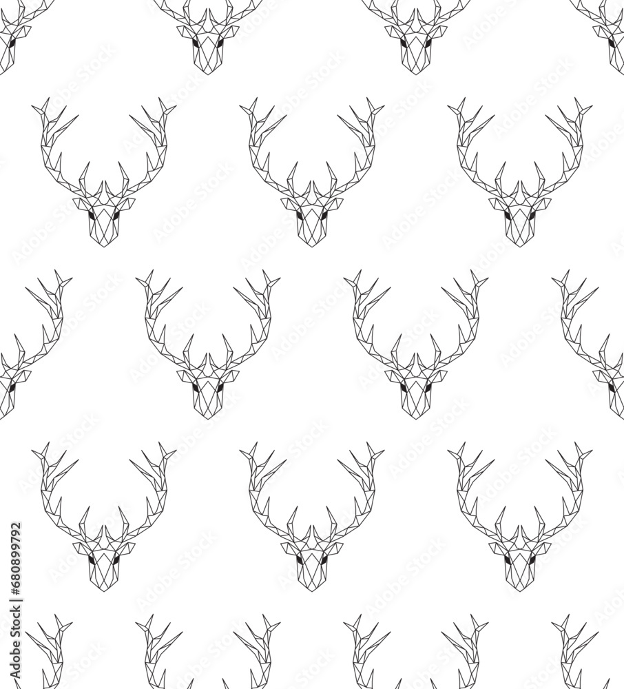 Vector. Abstract polygonal the head of a deer. Vector. Abstract polygonal the head of a deer.