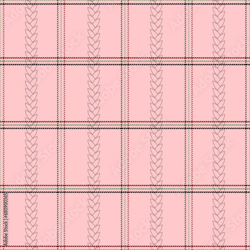 Check Plaid Seamless Pattern, Diagonal Gingham Buffalo Vector Pixel in Maroon and Pink Tartan Background Graphic for Spring Autumn Winter Fashion