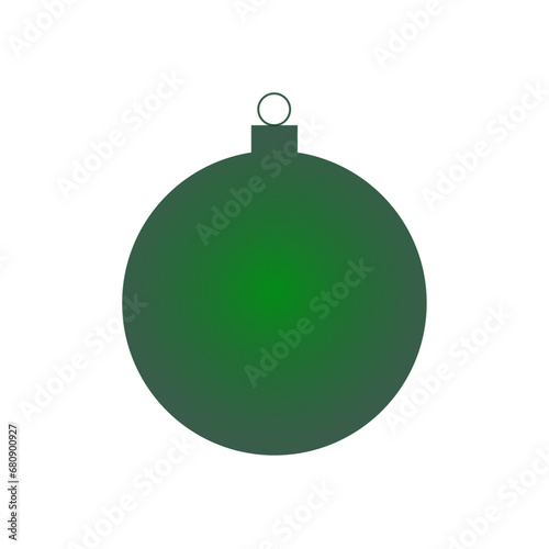green Christmas ball isolated vector