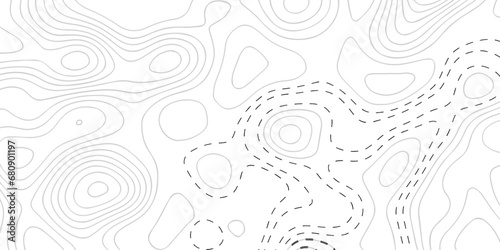 Pattern with lines and dots The stylized height of the topographic map contour in lines and contours isolated on transparent. Black and white topography contour lines map isolated on white background.