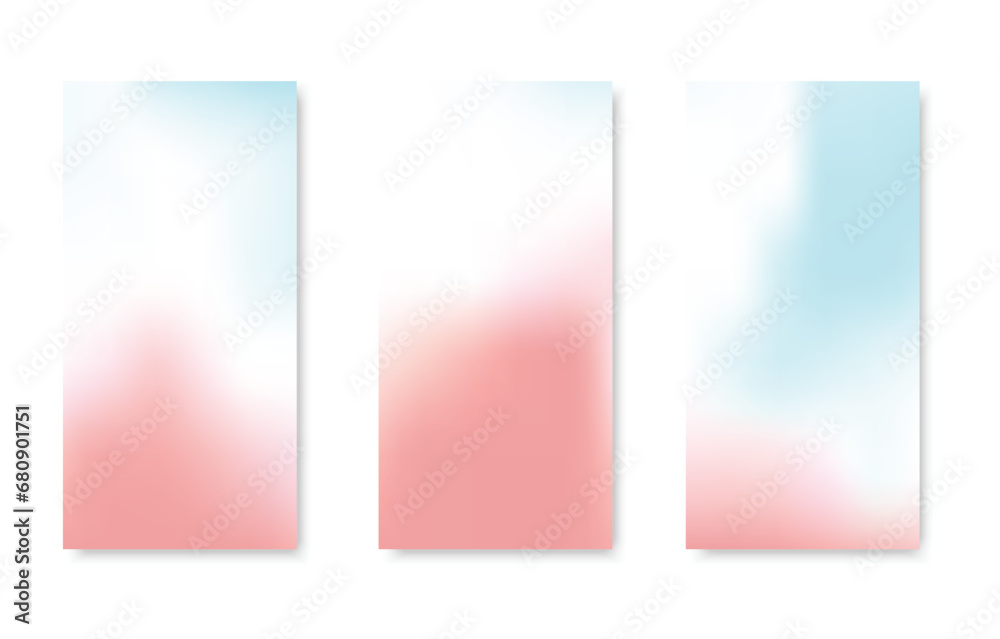 Soft color background. Modern screen vector design for mobile app.