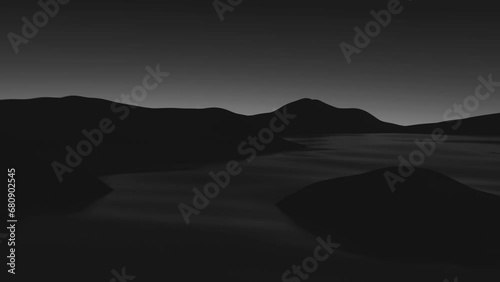 Unreal sea and artificial lighting.