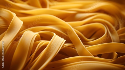 AI generated illustration of a background with raw tagliatelli pasta photo