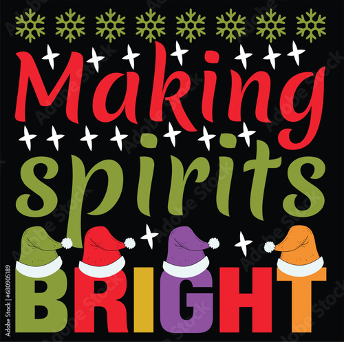 making spirits bright christmas svg design and bundle