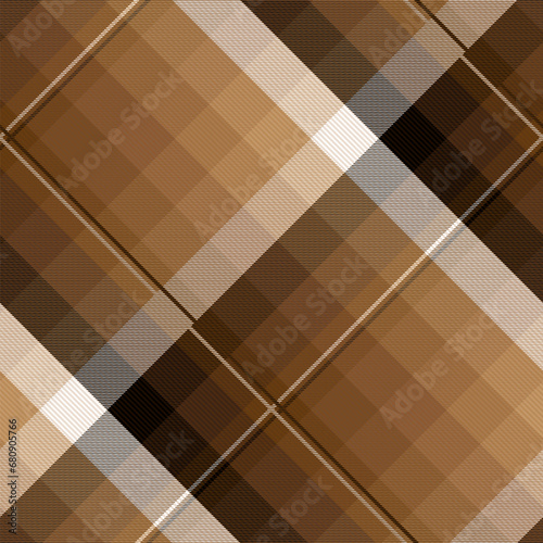 Check Plaid Seamless Pattern, Diagonal Gingham Simple Pixel Textured In Brown Colorful with Herringbone Tartan, Trendy Fashion Check Textures, Hipster Style Backgrounds