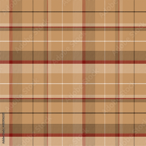 Check Plaid Seamless Pattern, Simple Pixel Textured In Brown Colorful with Herringbone Tartan, Trendy Fashion Check Textures, Hipster Style Backgrounds