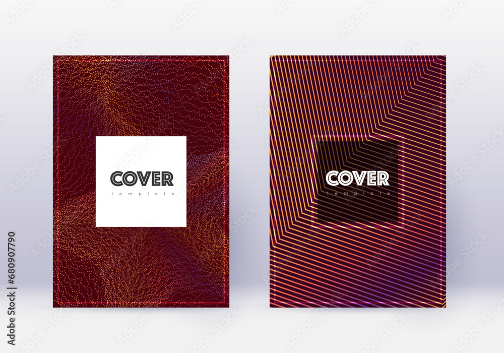 Hipster cover design template set. Orange abstract Hipster cover design template set. Orange abstract
