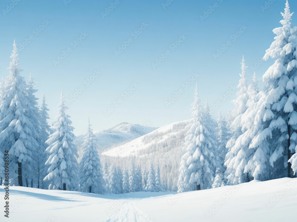 winter background in paper style winter background in paper style