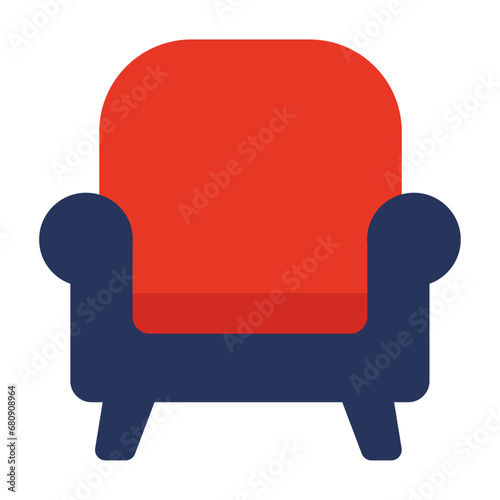 Cinema chair. Vector flat icon