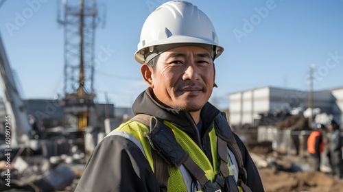 工事現場に立つ男性作業員 photo