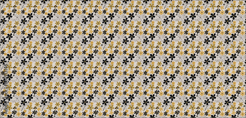 blue knitted fabric, vector pattern abstract black and gold and white floral pattern background
