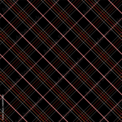 Check Plaid Seamless, Diagonal Gingham in Black, Maroon Multi, Tartan Simple Windowpane Classic Line Grid Pattern
