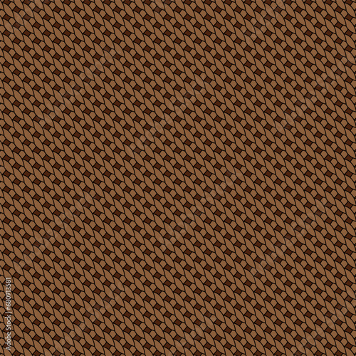 Check Plaid Seamless, Diagonal Gingham in Brown with Cotton Rope Pattern, Tartan Simple Windowpane Classic Line Grid